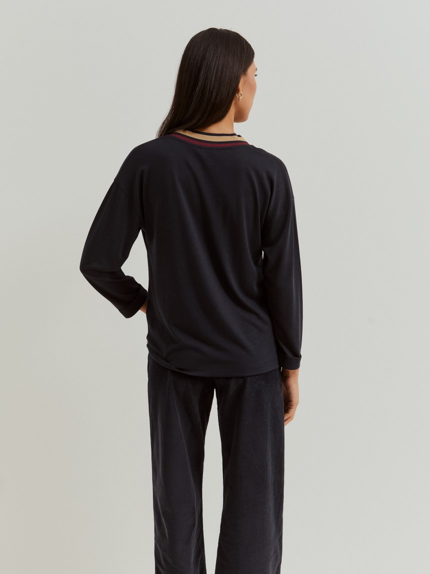 Lyocell and cotton sweater