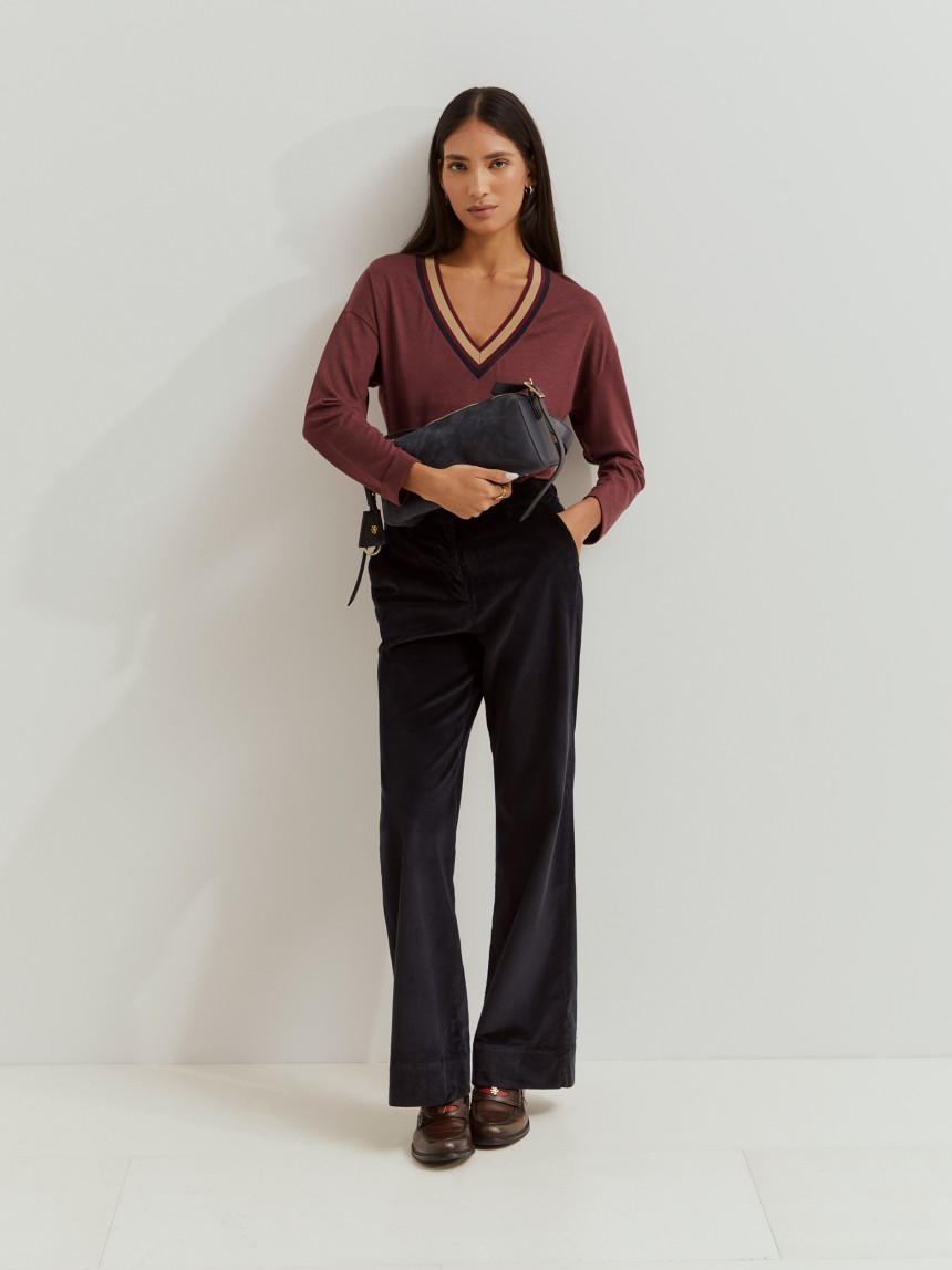 Camisola liocel e algod�o