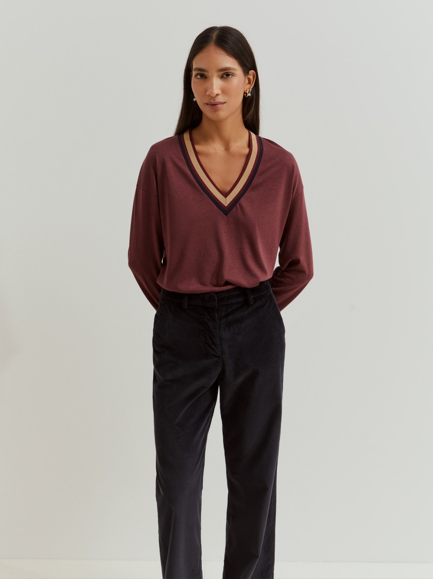 Camisola liocel e algod�o