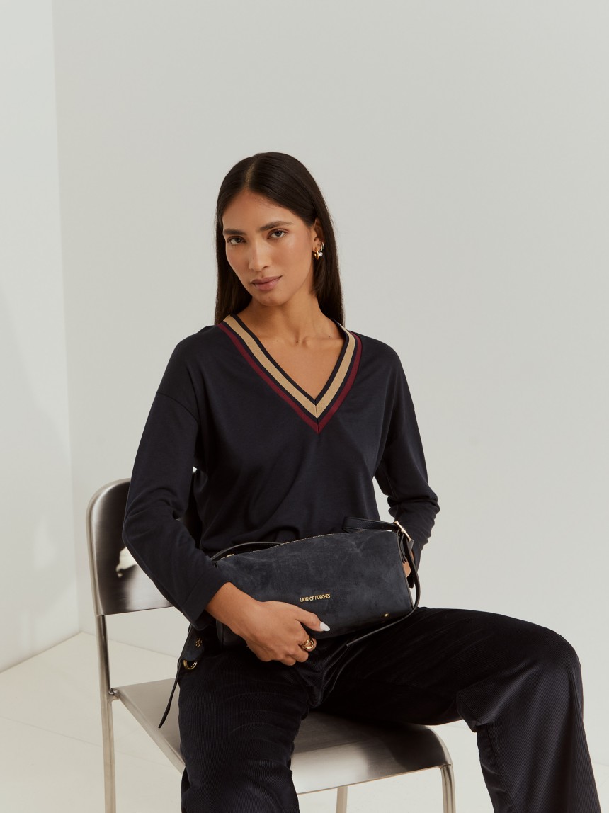 Lyocell and cotton sweater