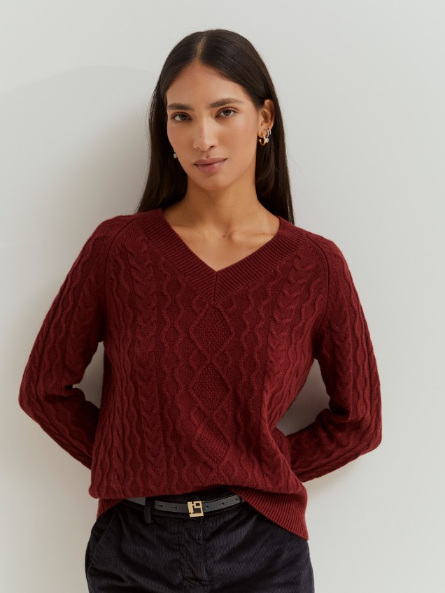 Knitted wool sweater