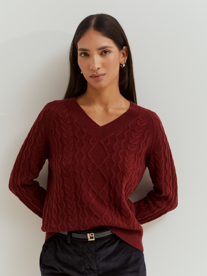 Knitted wool sweater
