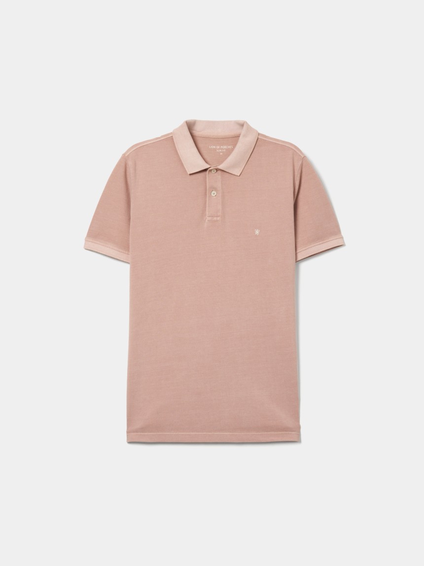 Polo slim fit garment dye
