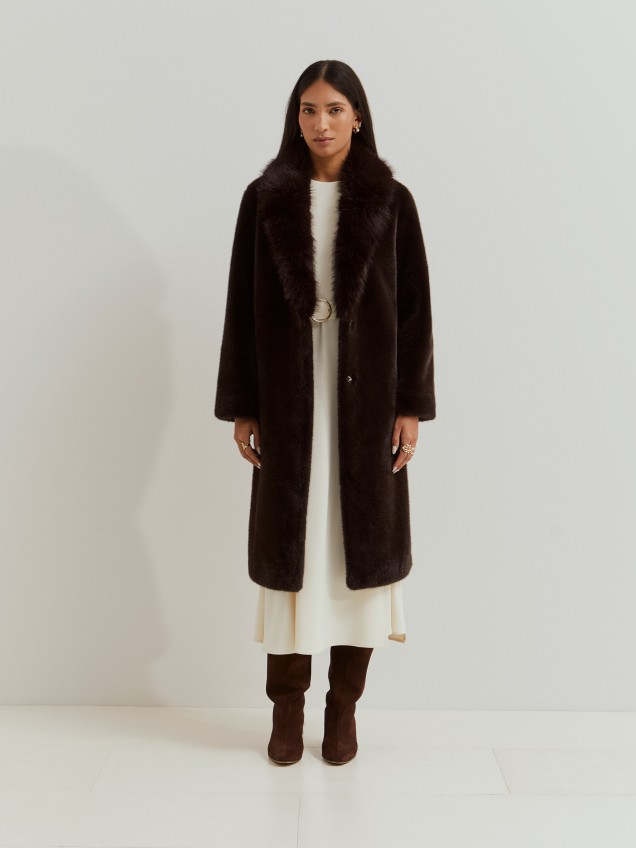 Long fur coat