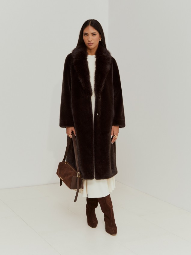 Long fur coat