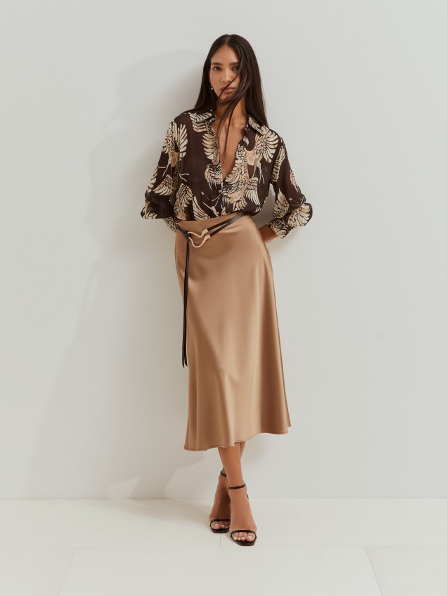Printed fluid shirt