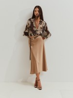 Camisa flu�da estampada