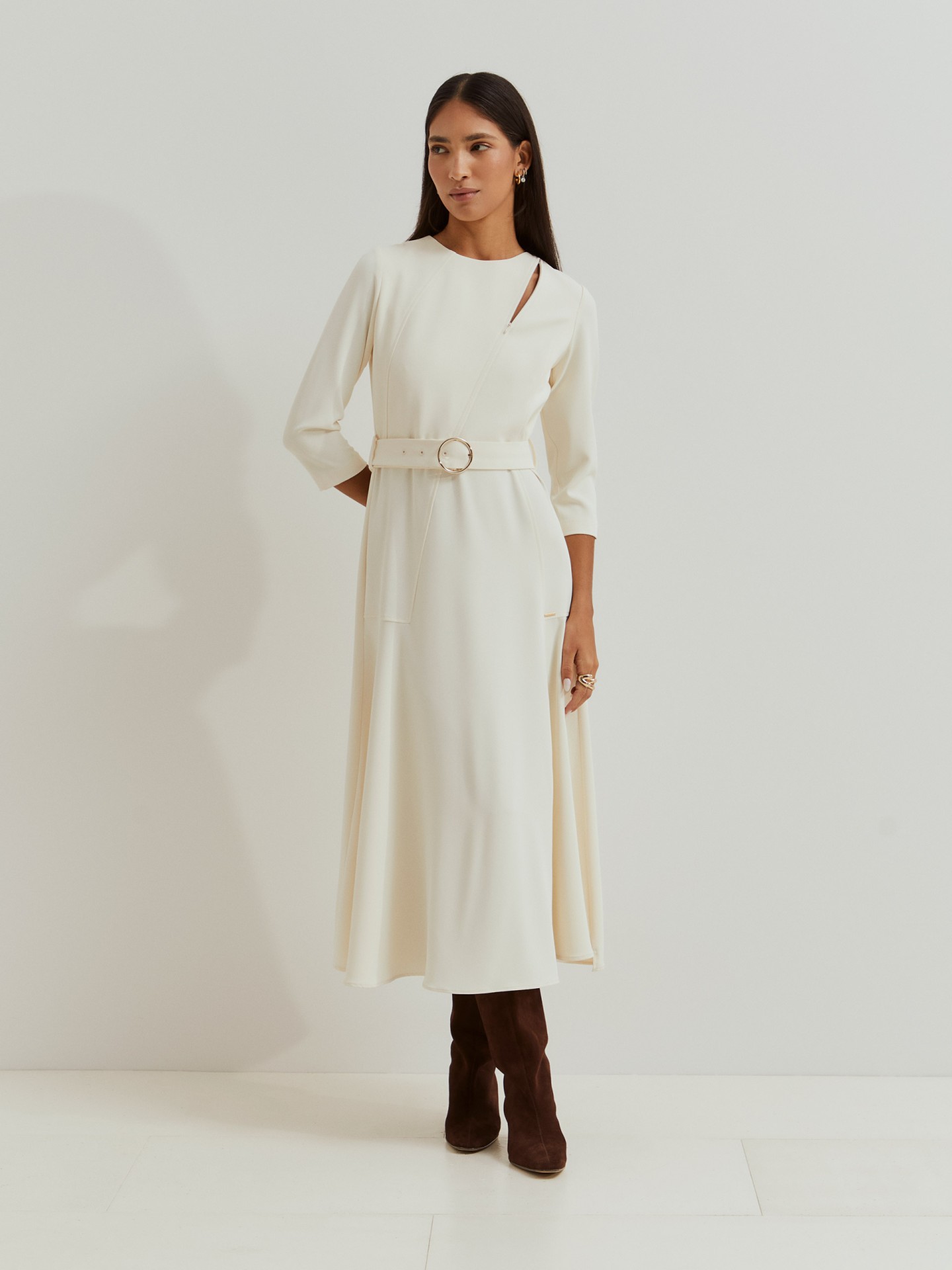 Vestido de malha comprido