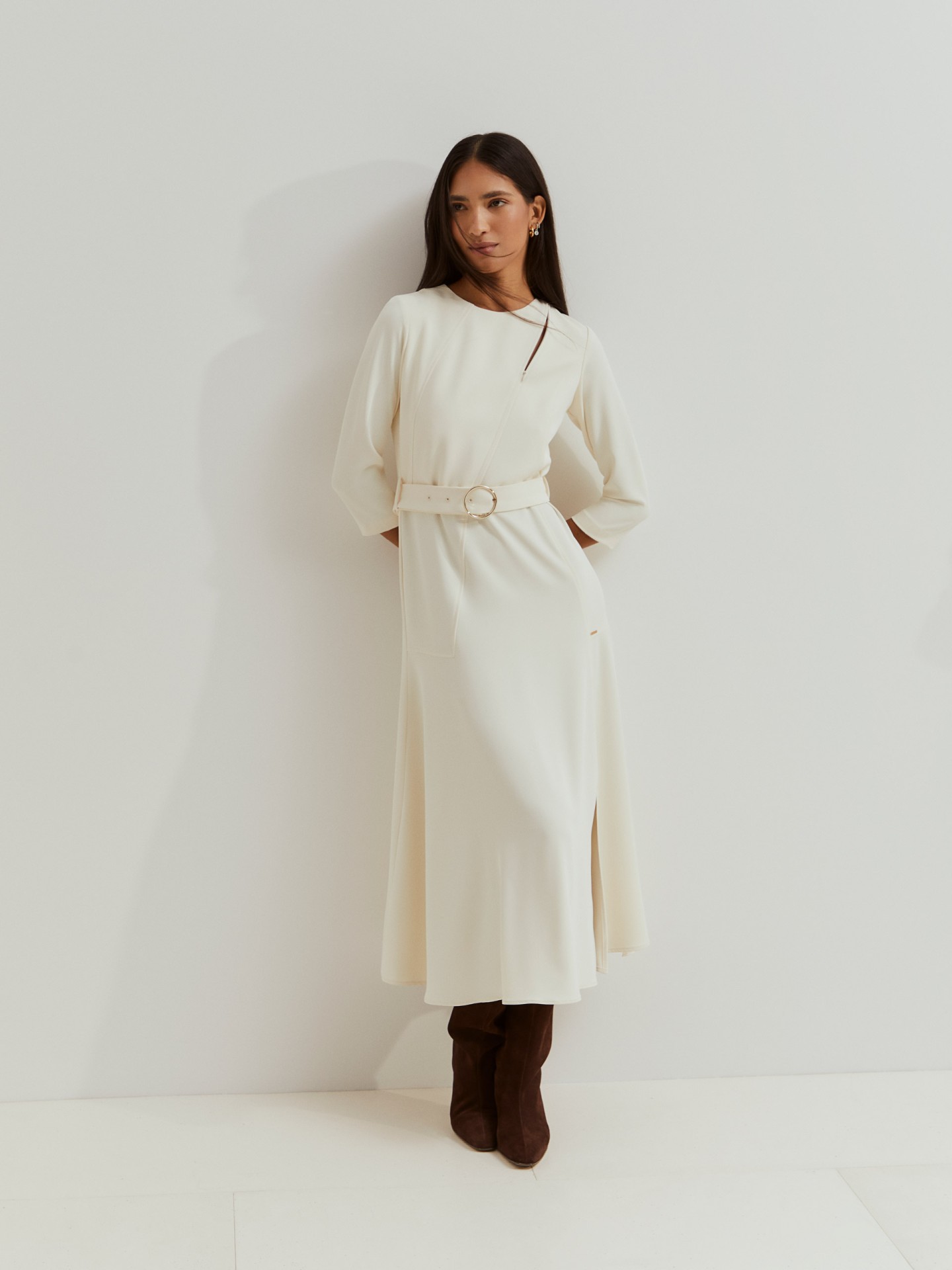 Vestido de malha comprido