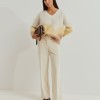 Wide leg corduroy pants