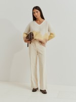 Wide leg corduroy pants