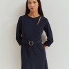 Short dress with belt