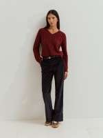 Wide leg corduroy pants