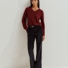 Wide leg corduroy pants