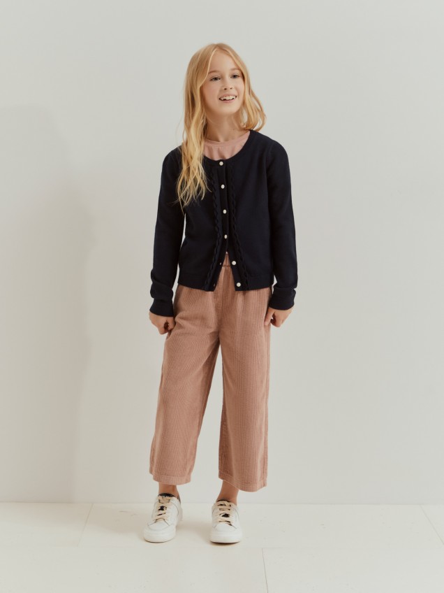 Wool and cashmere knit cardigan