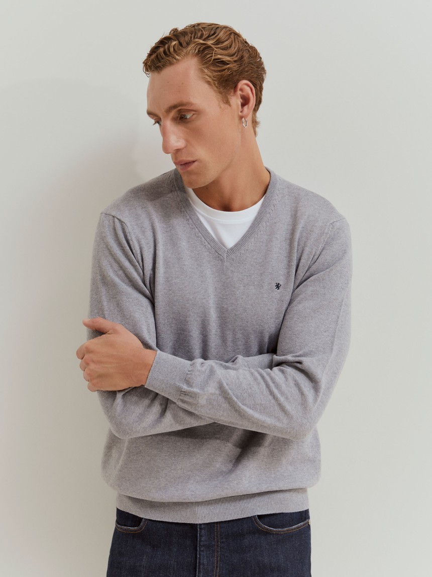 Pullover manga comprida em algodão