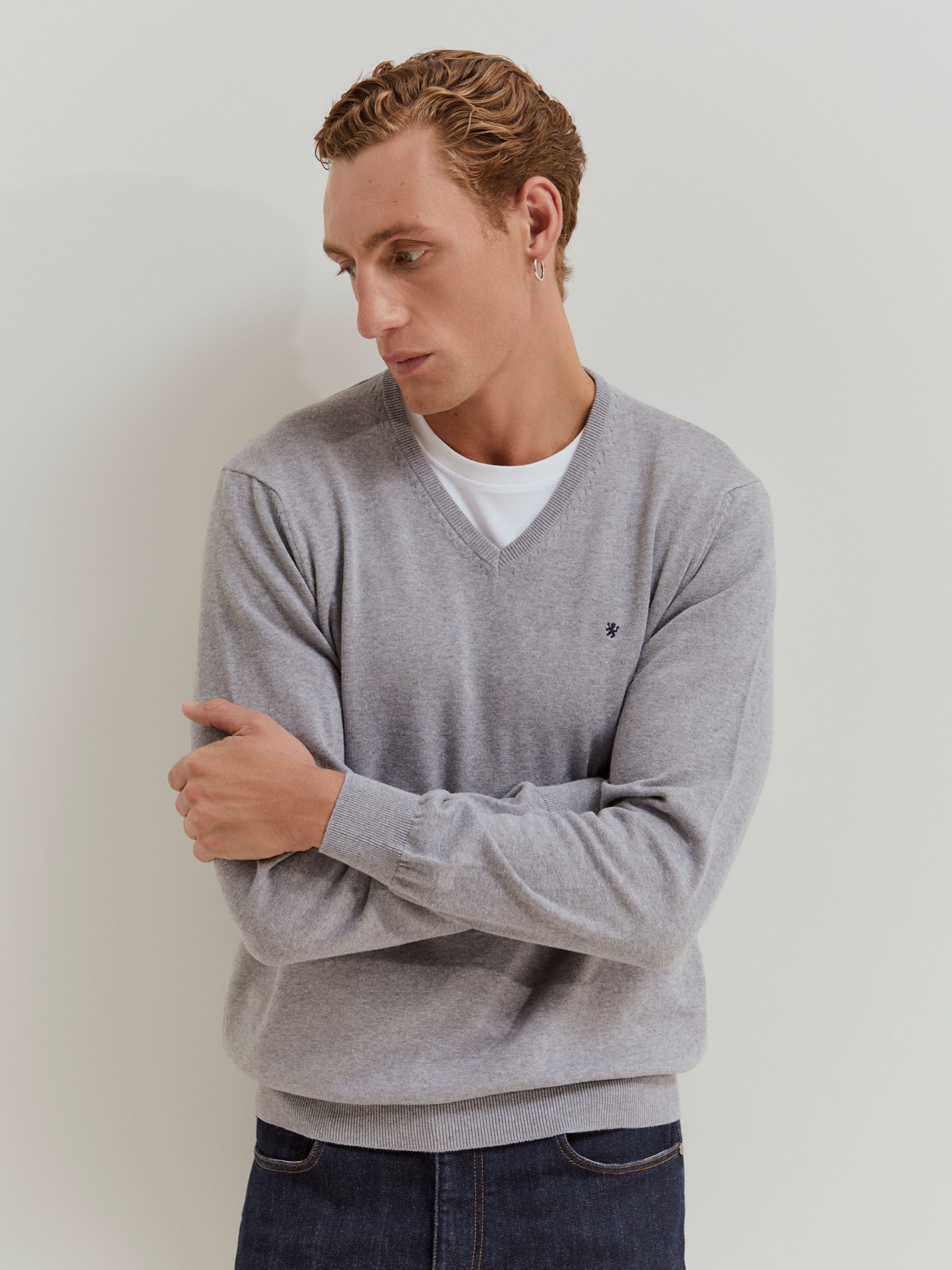 Pullover manga comprida em algodão