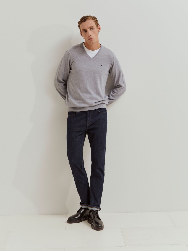 Pullover manga comprida em algodão