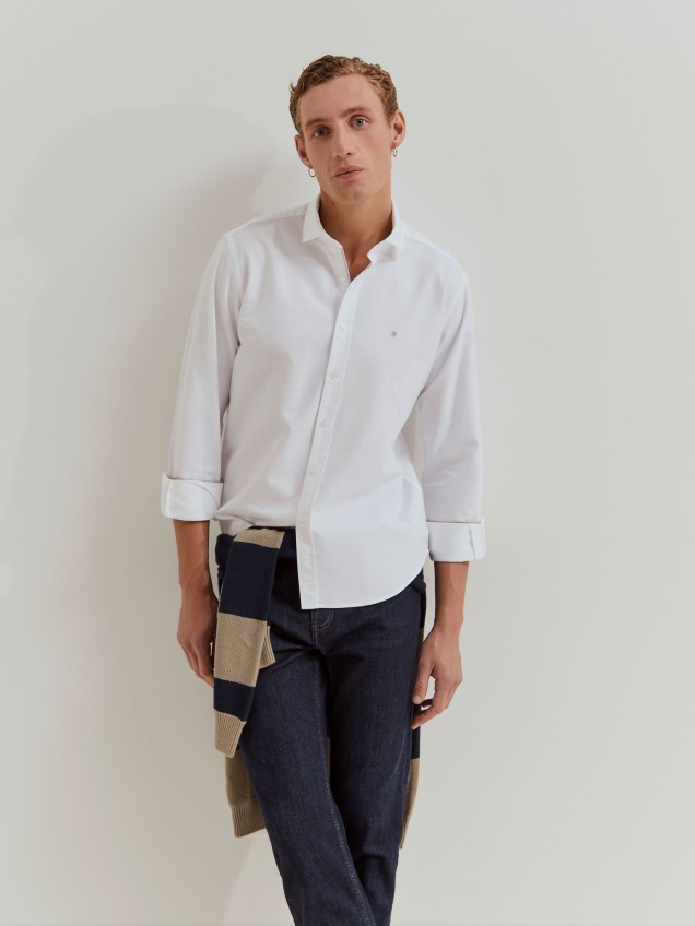 Camisa oxford slim fit
