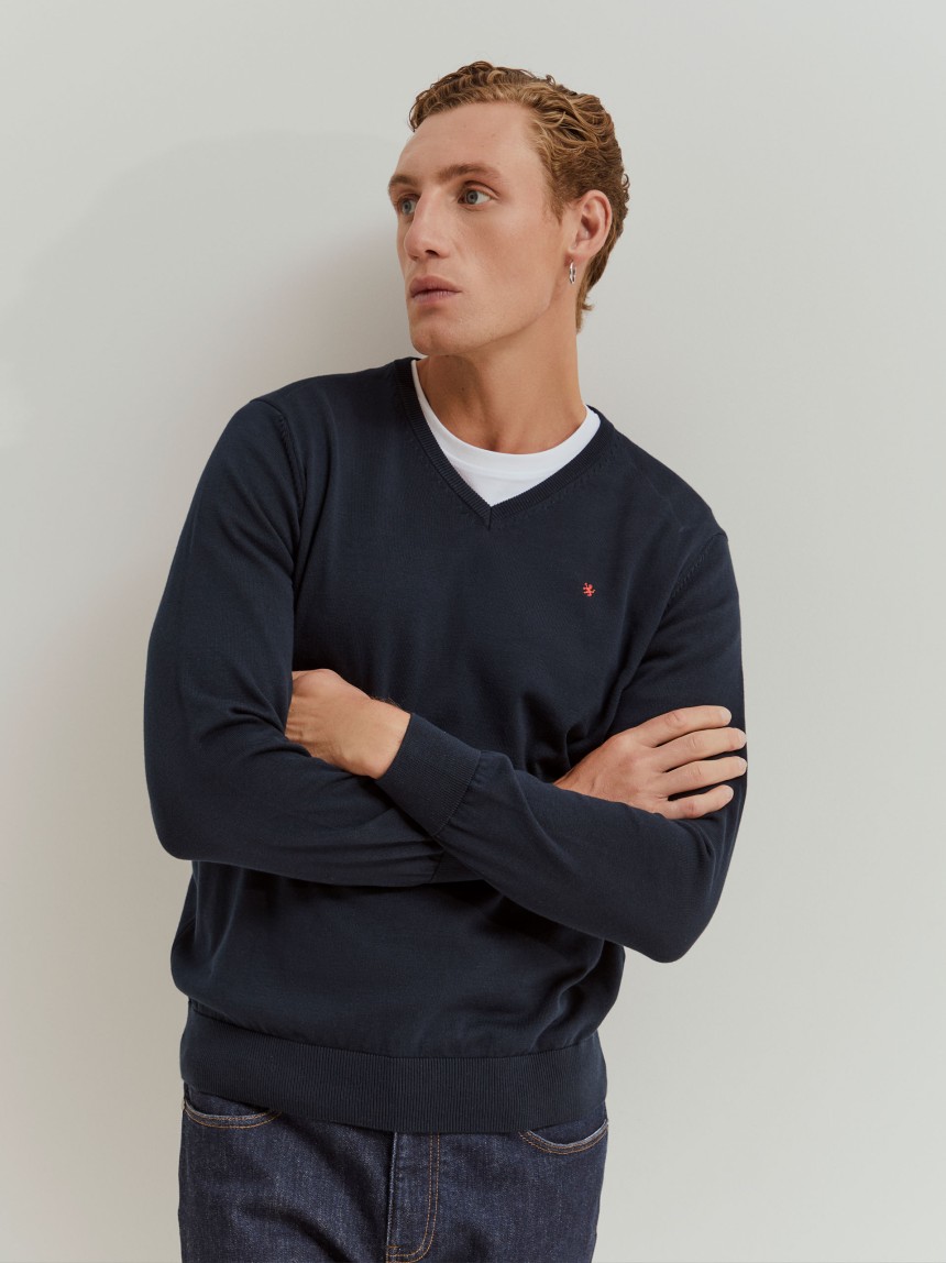 Pullover manga comprida em algodão