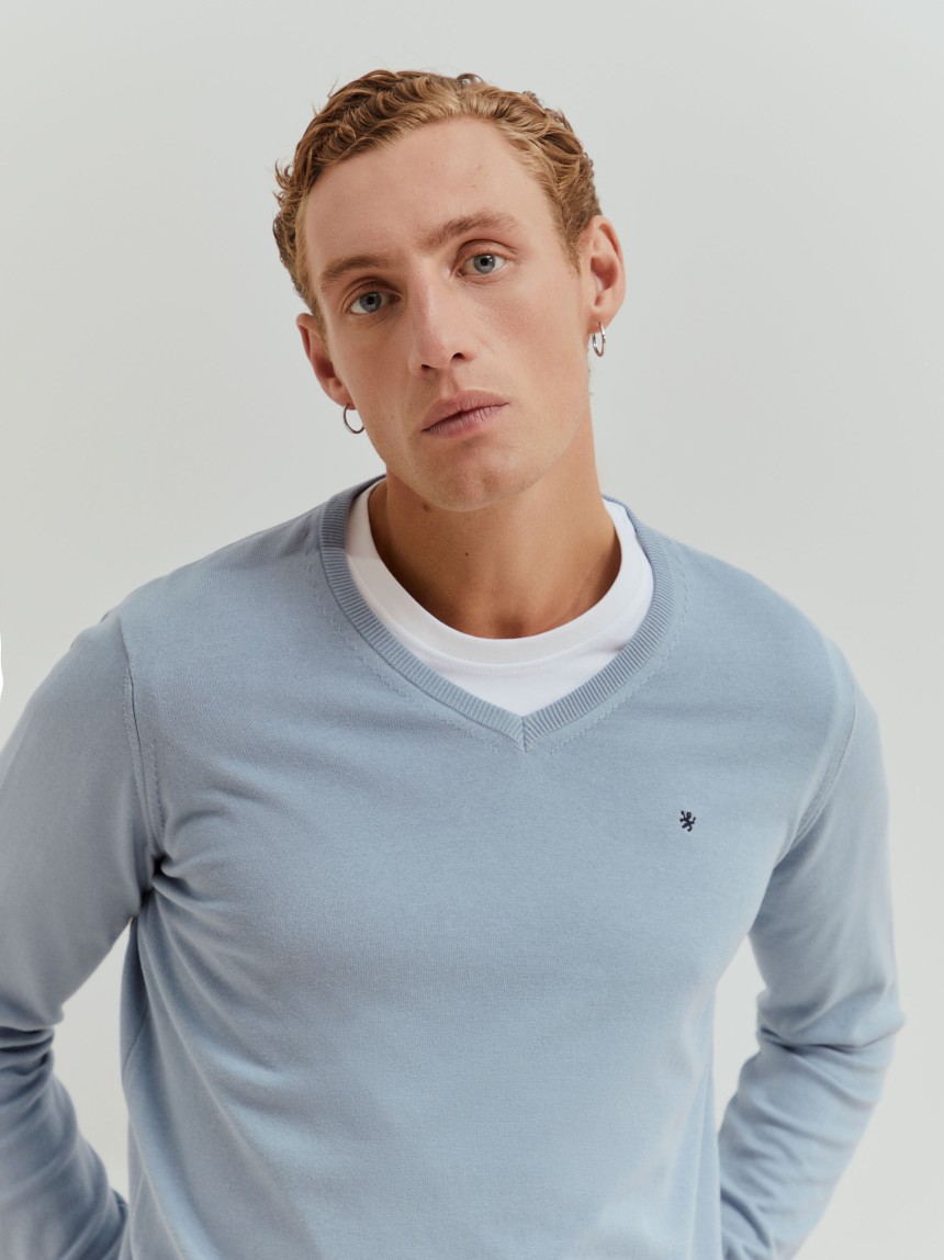 Pullover manga comprida em algodão