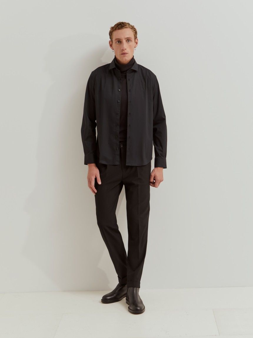 Camisa slim fit de algod�o
