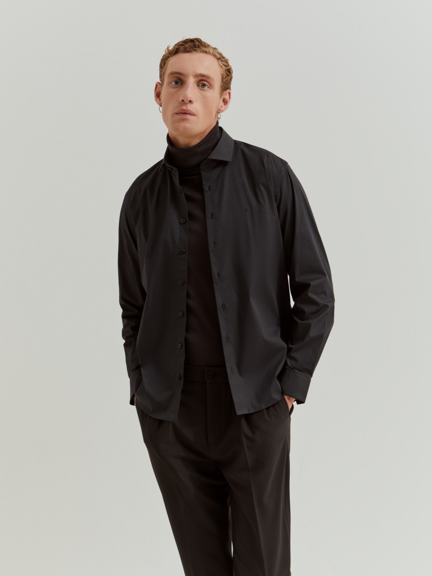 Camisa slim fit de algod�o
