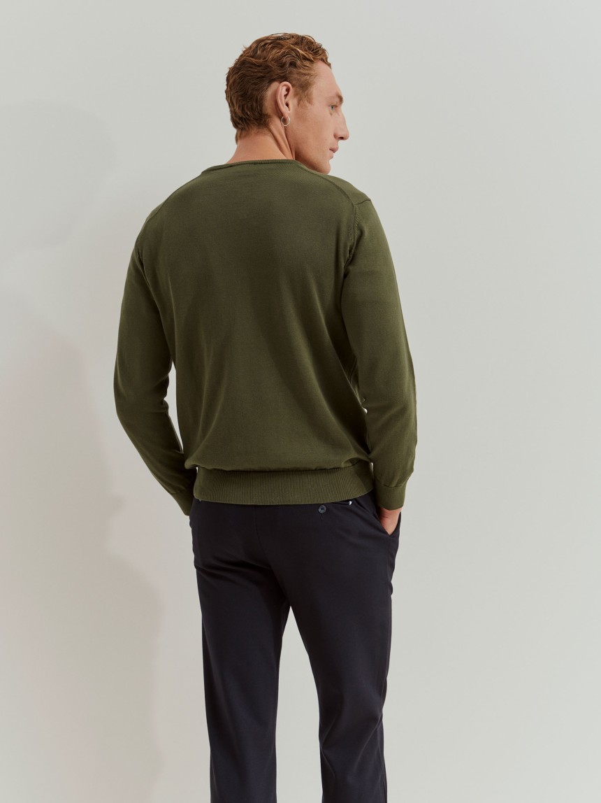 Pullover manga comprida em algod�o