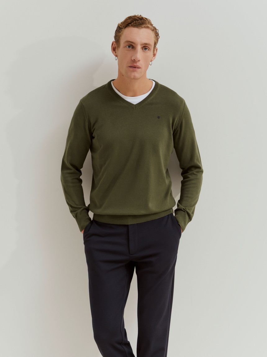 Pullover manga comprida em algod�o