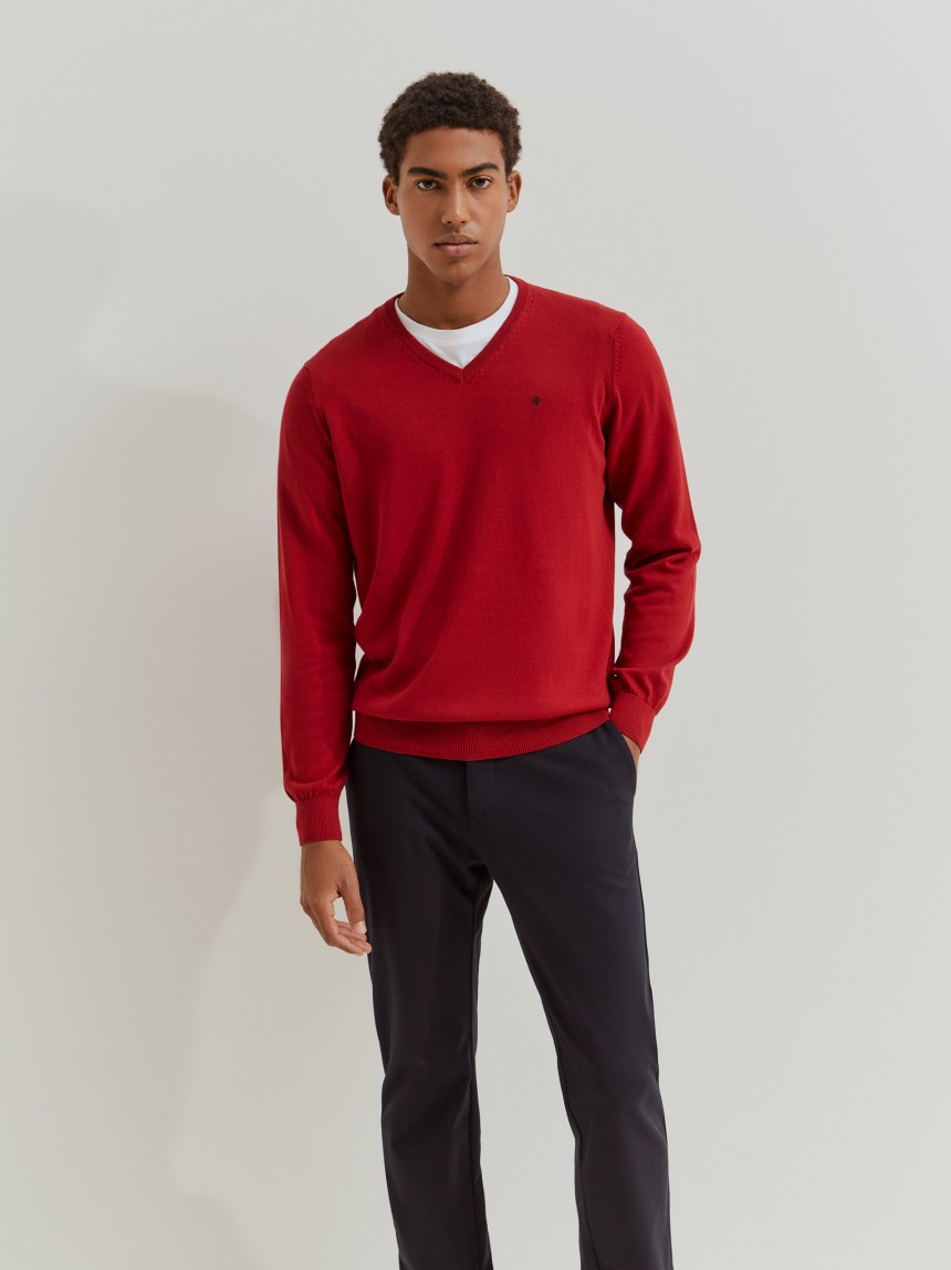 Pullover manga comprida em algodão