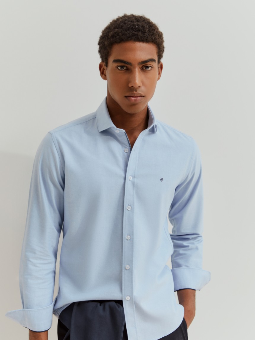 Camisa oxford slim fit