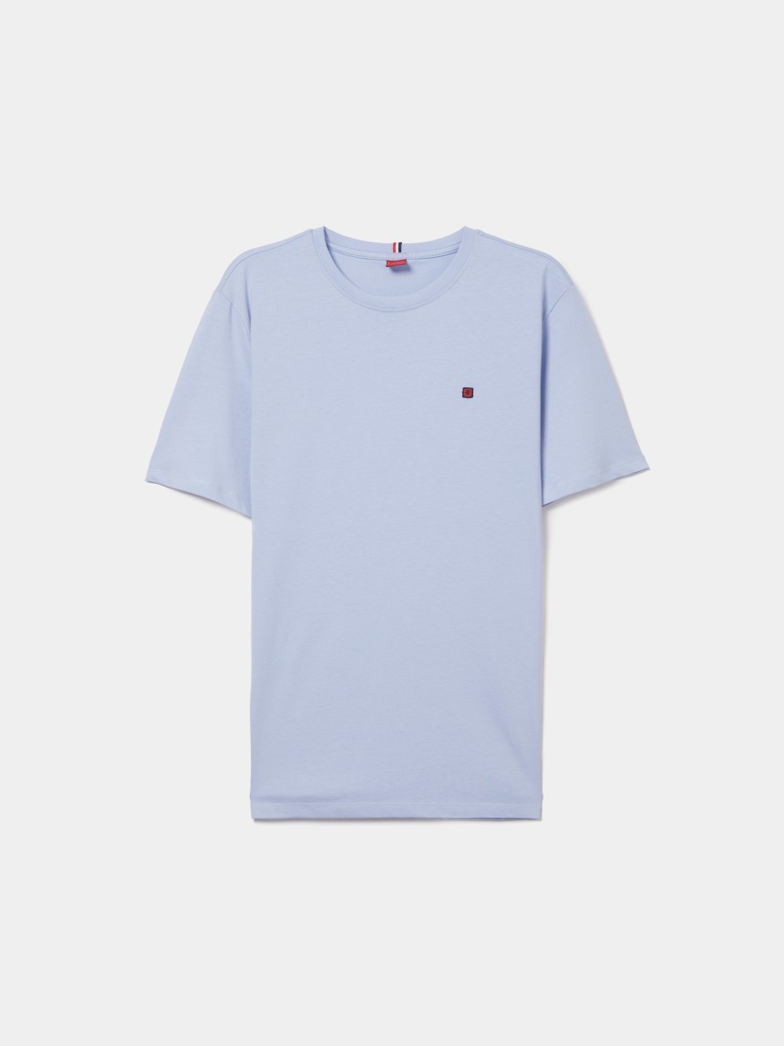 T-shirt básica de algodão
