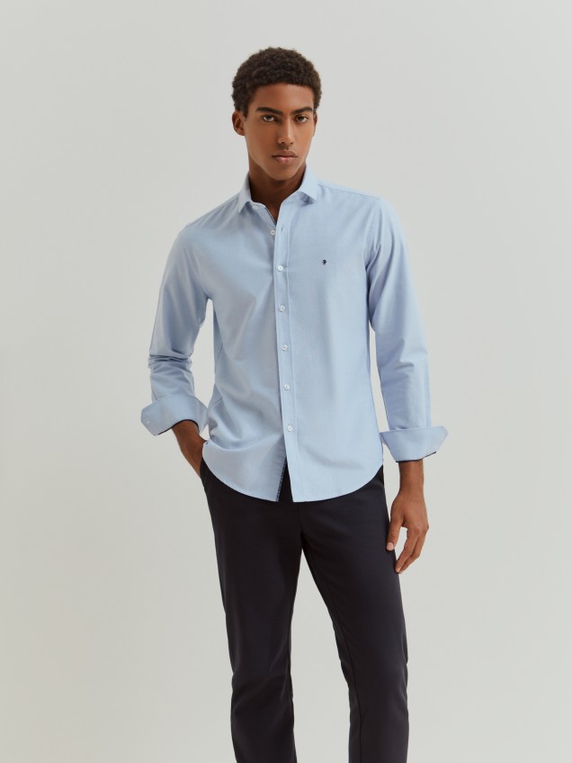 Camisa oxford slim fit