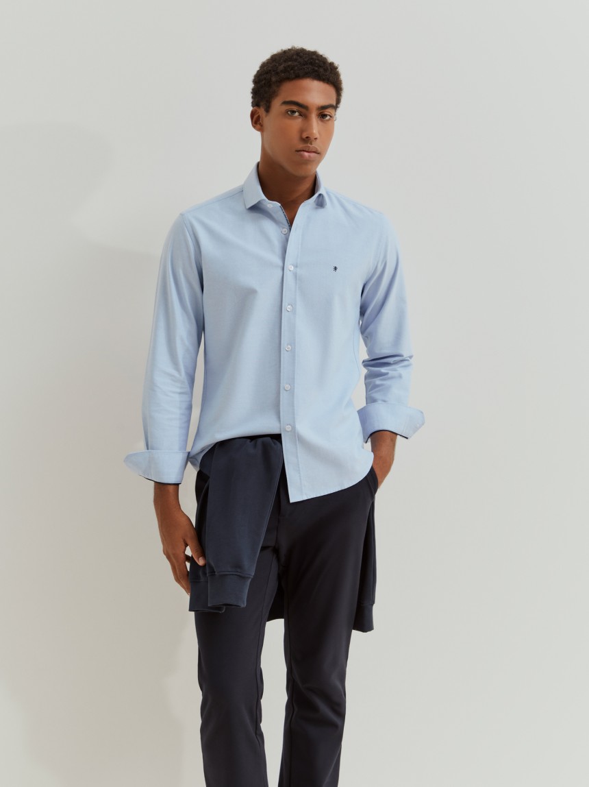 Camisa oxford slim fit
