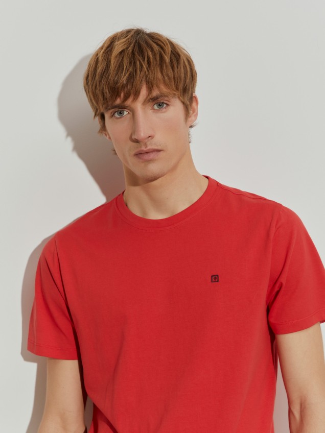 T-shirt básica de algodão