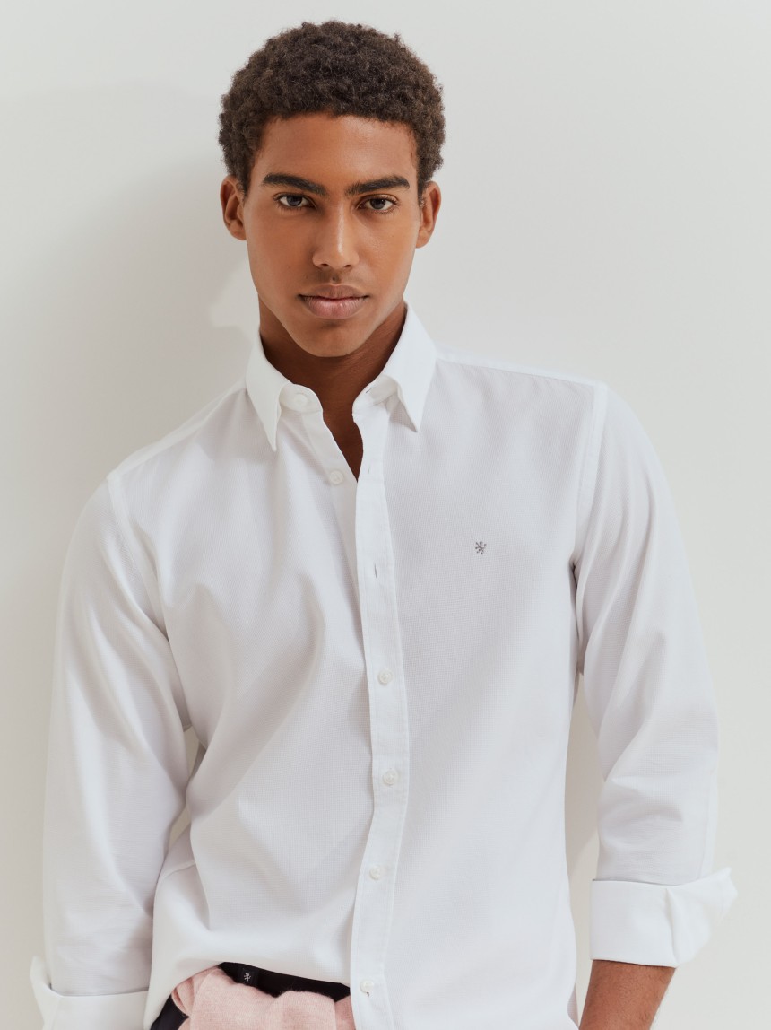 Camisa slim fit de algod�o