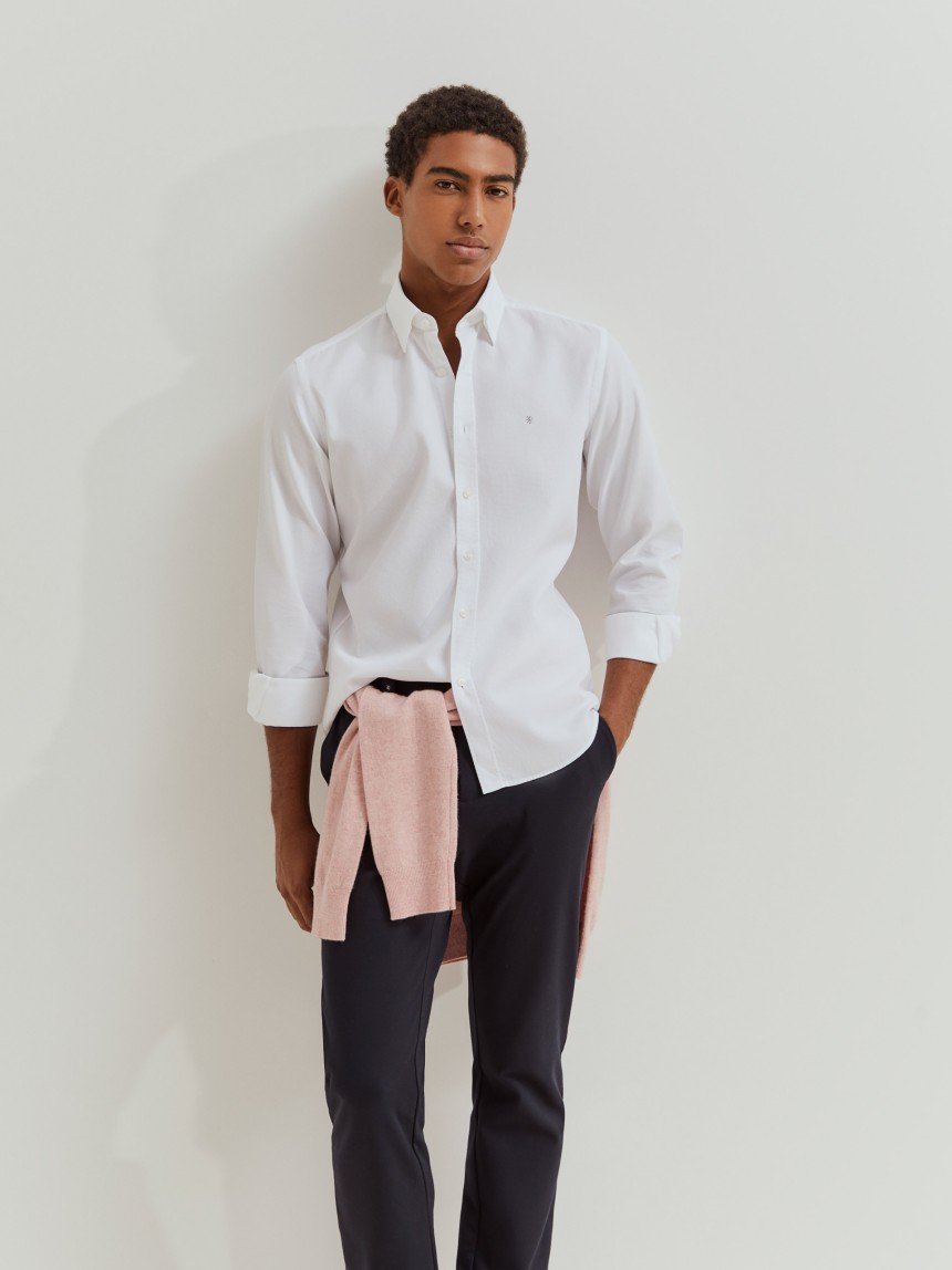 Camisa slim fit de algod�o