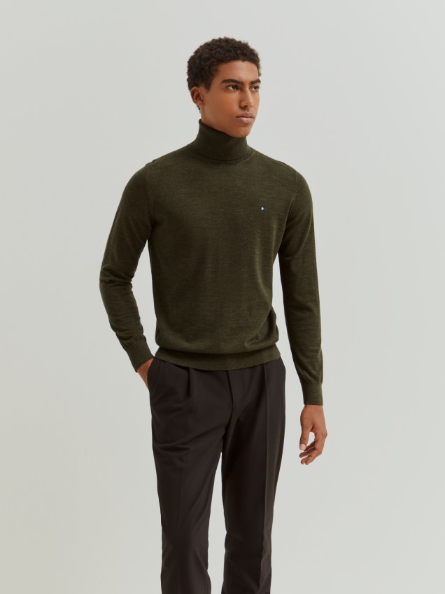 Merino wool turtleneck sweater