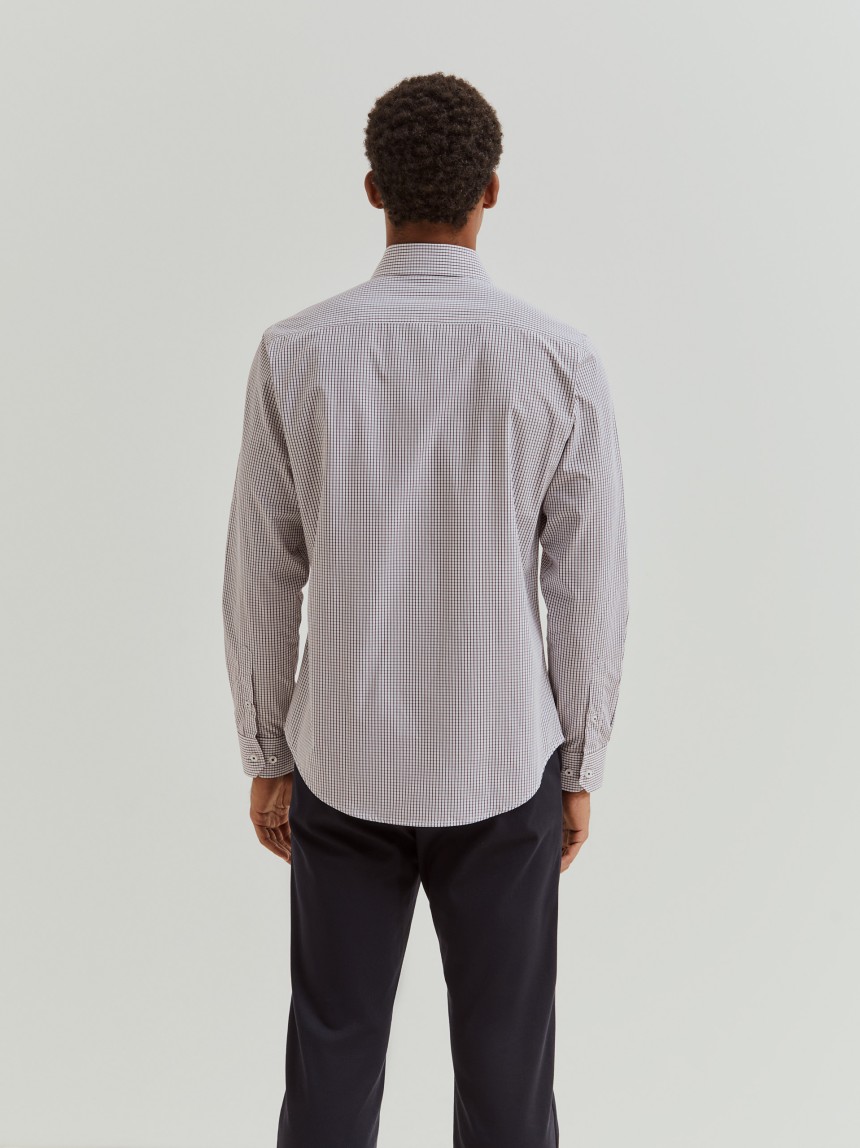 Camisa slim fit quadrados