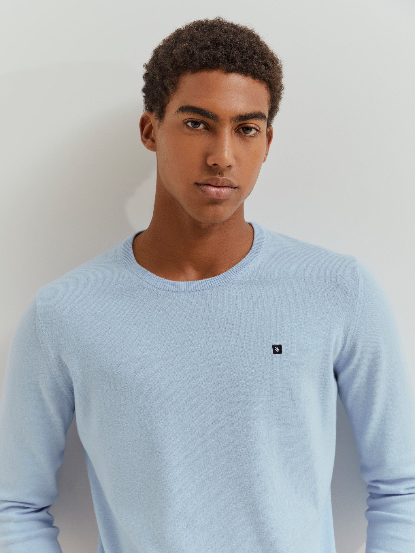 Camisola básica em algodão e caxemira