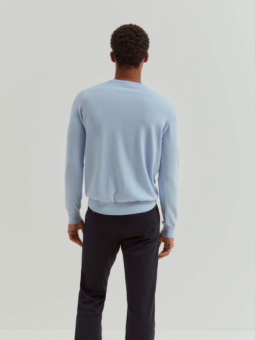 Camisola básica em algodão e caxemira