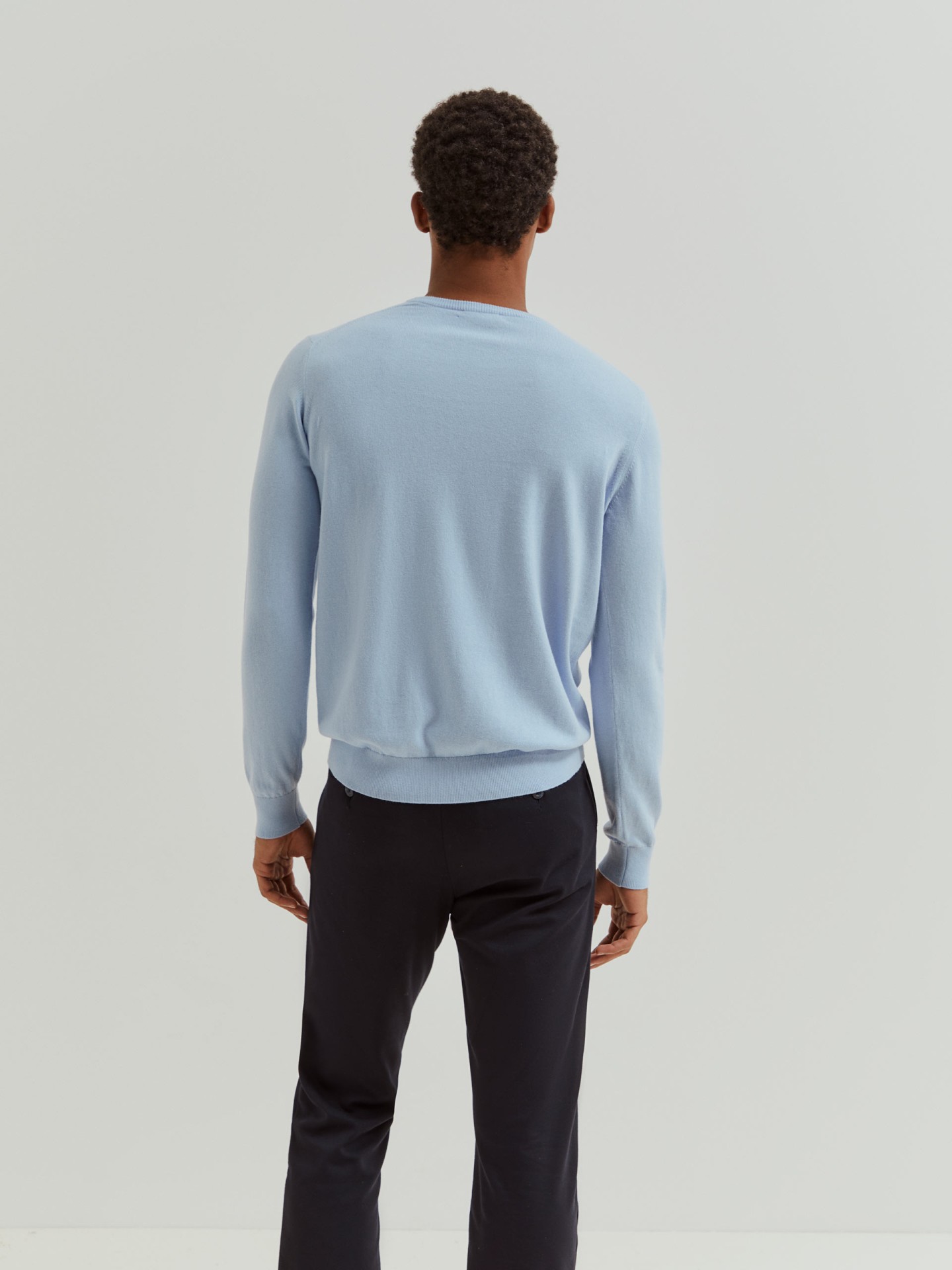 Camisola básica em algodão e caxemira