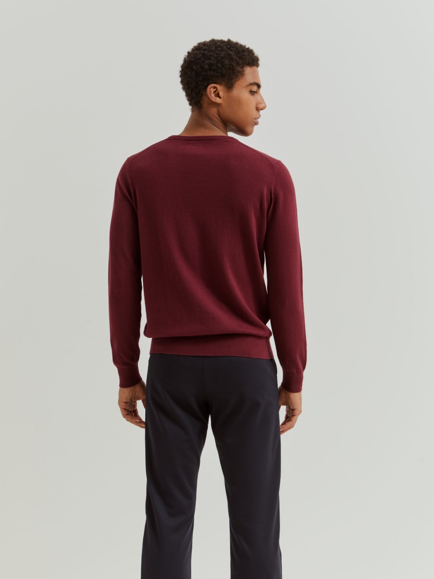Camisola básica em algodão e caxemira