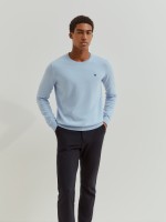 Camisola básica em algodão e caxemira Camisola básica em algodão e caxemira