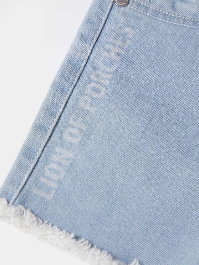 Calções denim com estampado