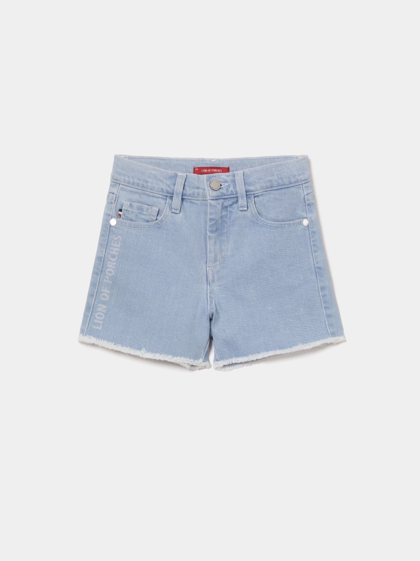 Cal��es denim com estampado