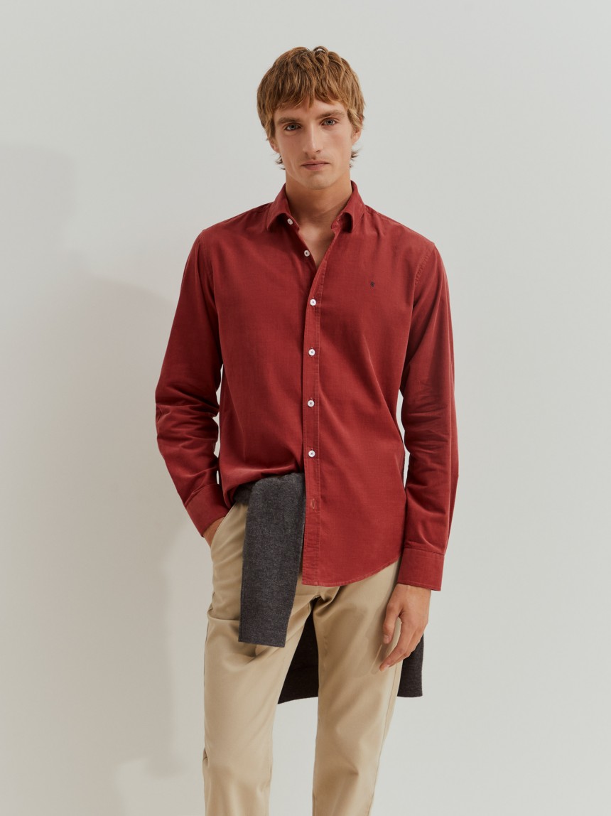 Camisa bombazine slim fit