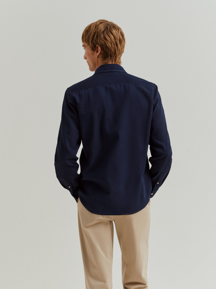 Camisa slim fit de algod�o