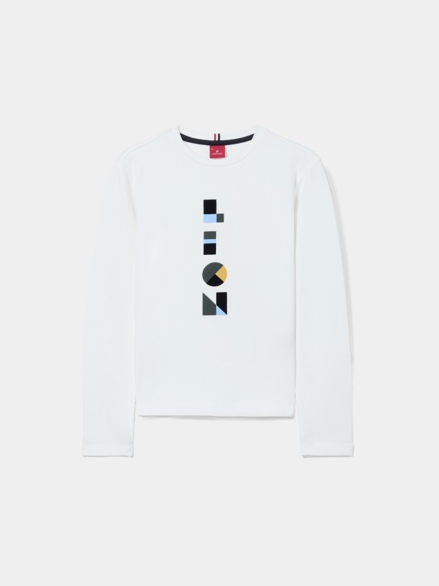 Camisola estampada com lettering
