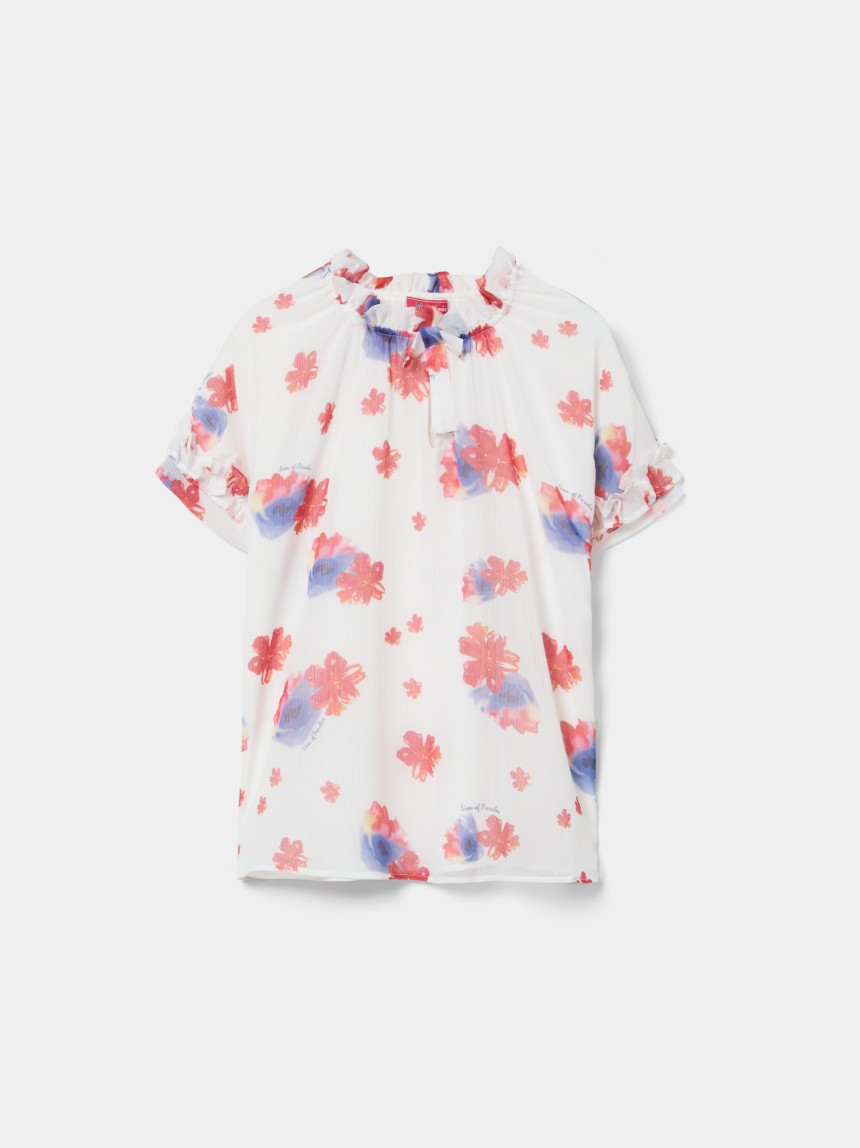 Blusa com Padr�o Floral